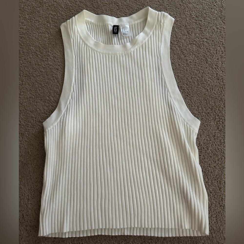 White ribbed tank